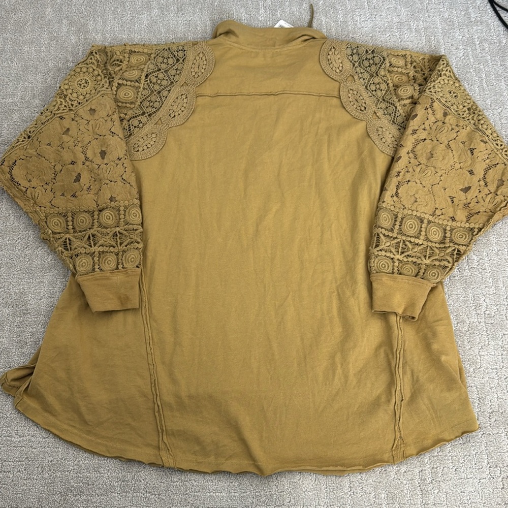 NEW NWT We The Free Olivia Tunic antelope brown long sleeve collared pullover - Picture 10 of 11